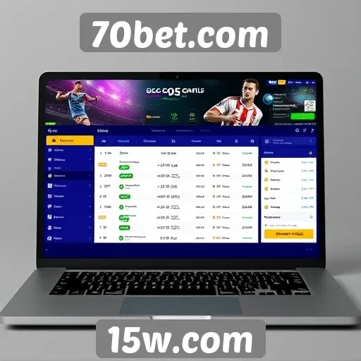 Análise da interface do usuário do site 70bet